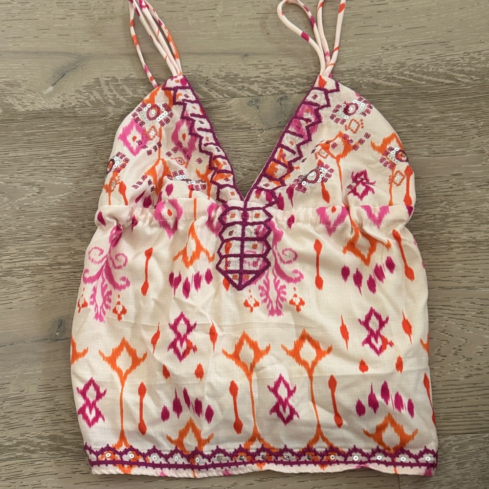 Women's Multicolor Sleeveless Top